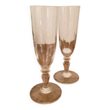 Set of 2 crystal champagne glasses