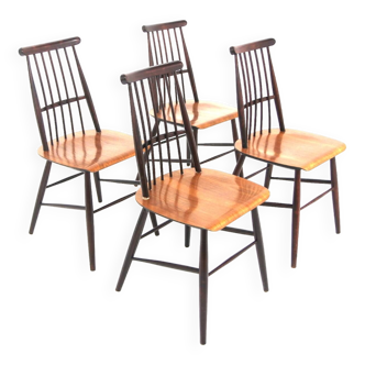 Set de 4 chaises "Pinnstol" en teck, Suède, 1960