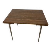 Table en bois avec pied en métal, années 60-70
