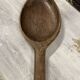 Ethnic handmade wabi sabi wooden spoon dish