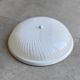 Vintage space age ceiling lamp, plastic striped shade