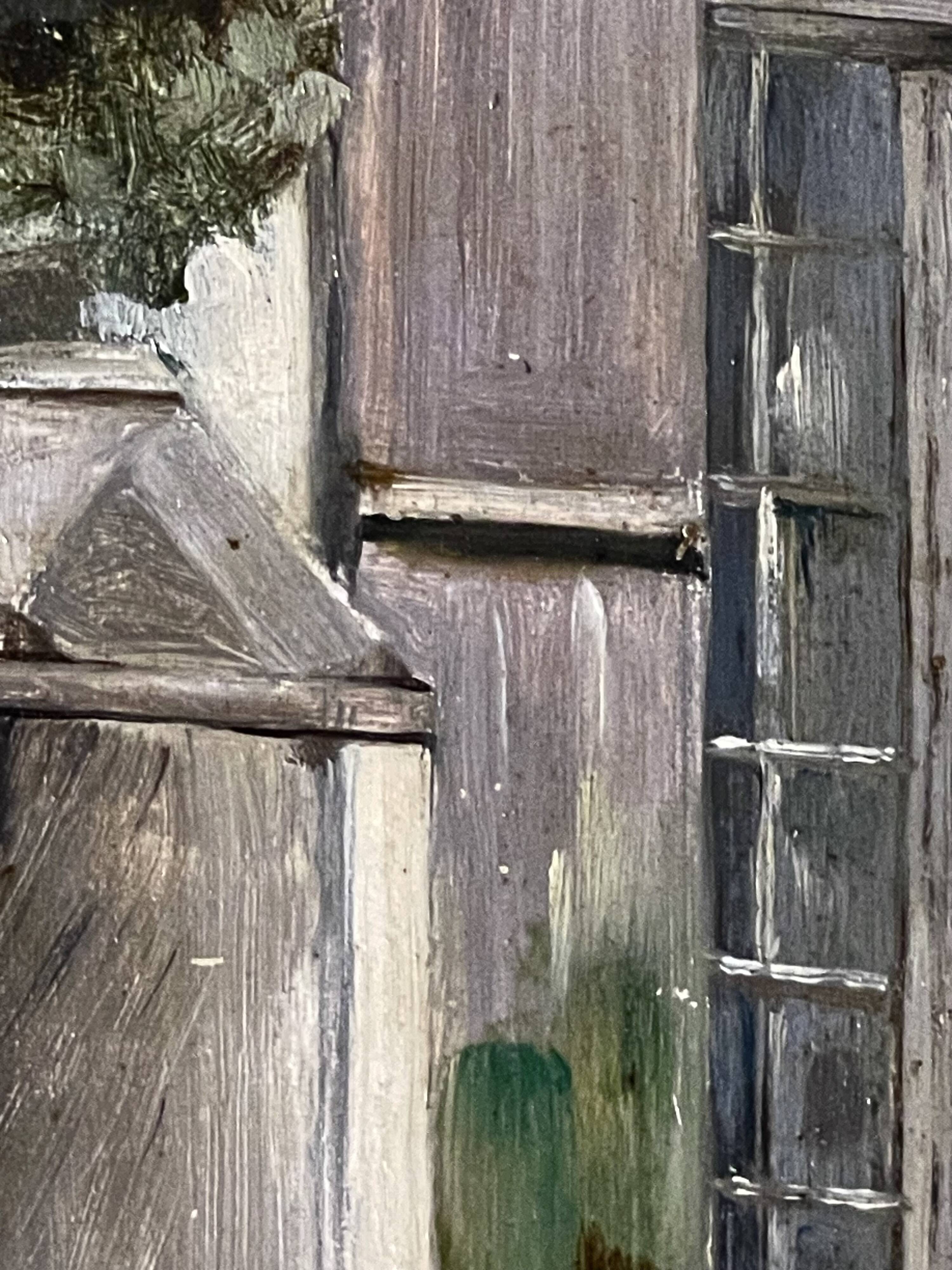 "The schoolboy at the fountain" old painting