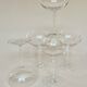 Set of five champagne glasses