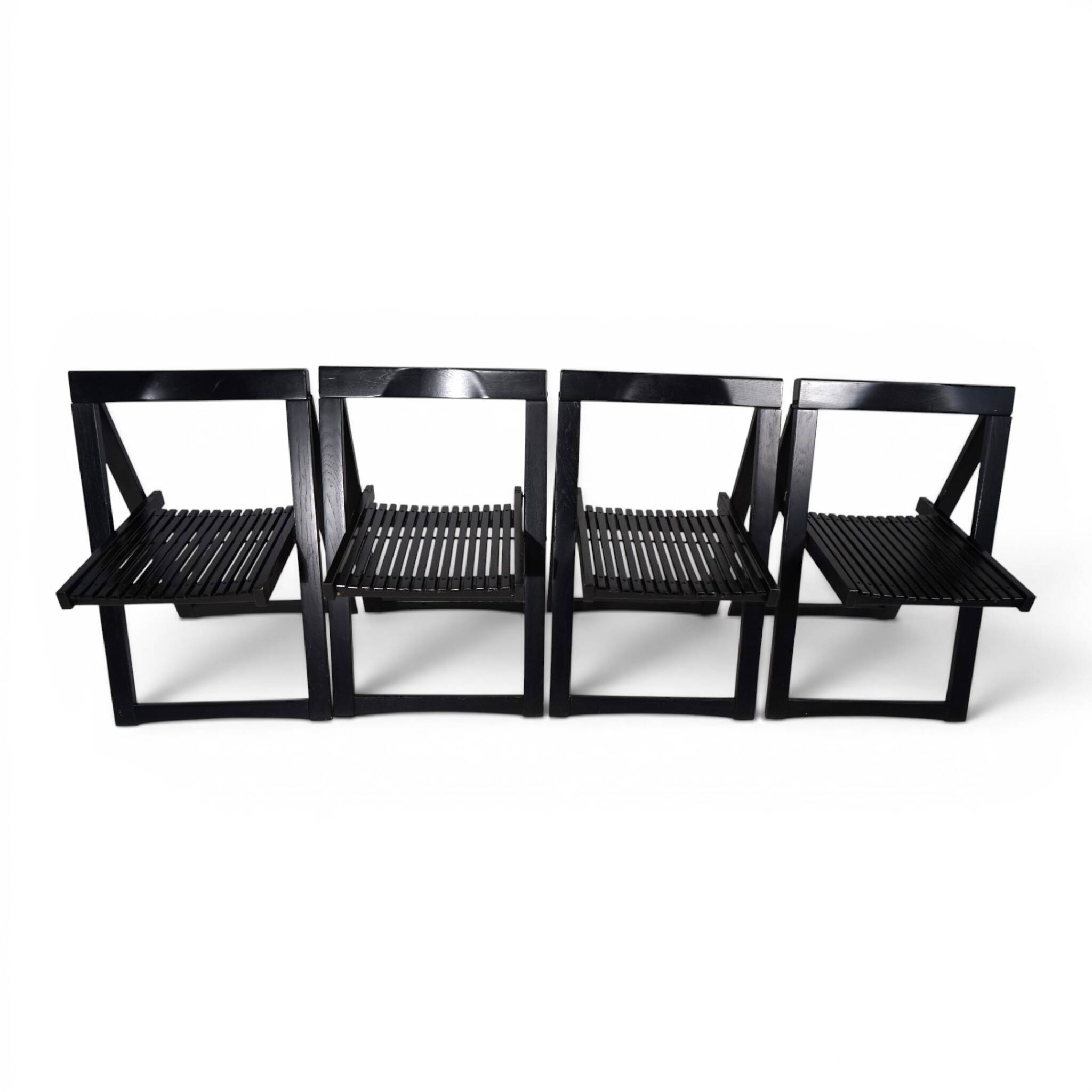 Set of 4 Aldo Jacobi Trieste Folding Chairs for Bazzani, 1960