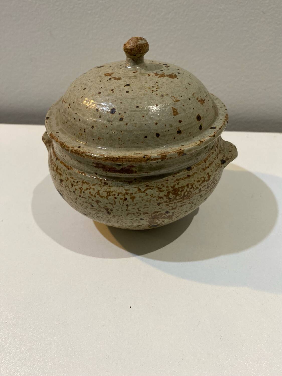 Small sugar bowl pottery the owl