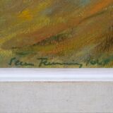 Steen Flemming ( 1897-1977 ), Swedish Impressionist Painting, 1948, Oil on Panel, Framed.