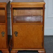 Art Deco Nightstands in Walnut, 1920s, Set of 2