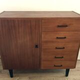 Vintage storage unit 1 door 5 drawers
