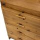 Vintage pine secretaire workstation desk, 1980s design