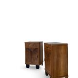 Tables de chevet italiennes élégantes de style art déco des années 1940/1950.