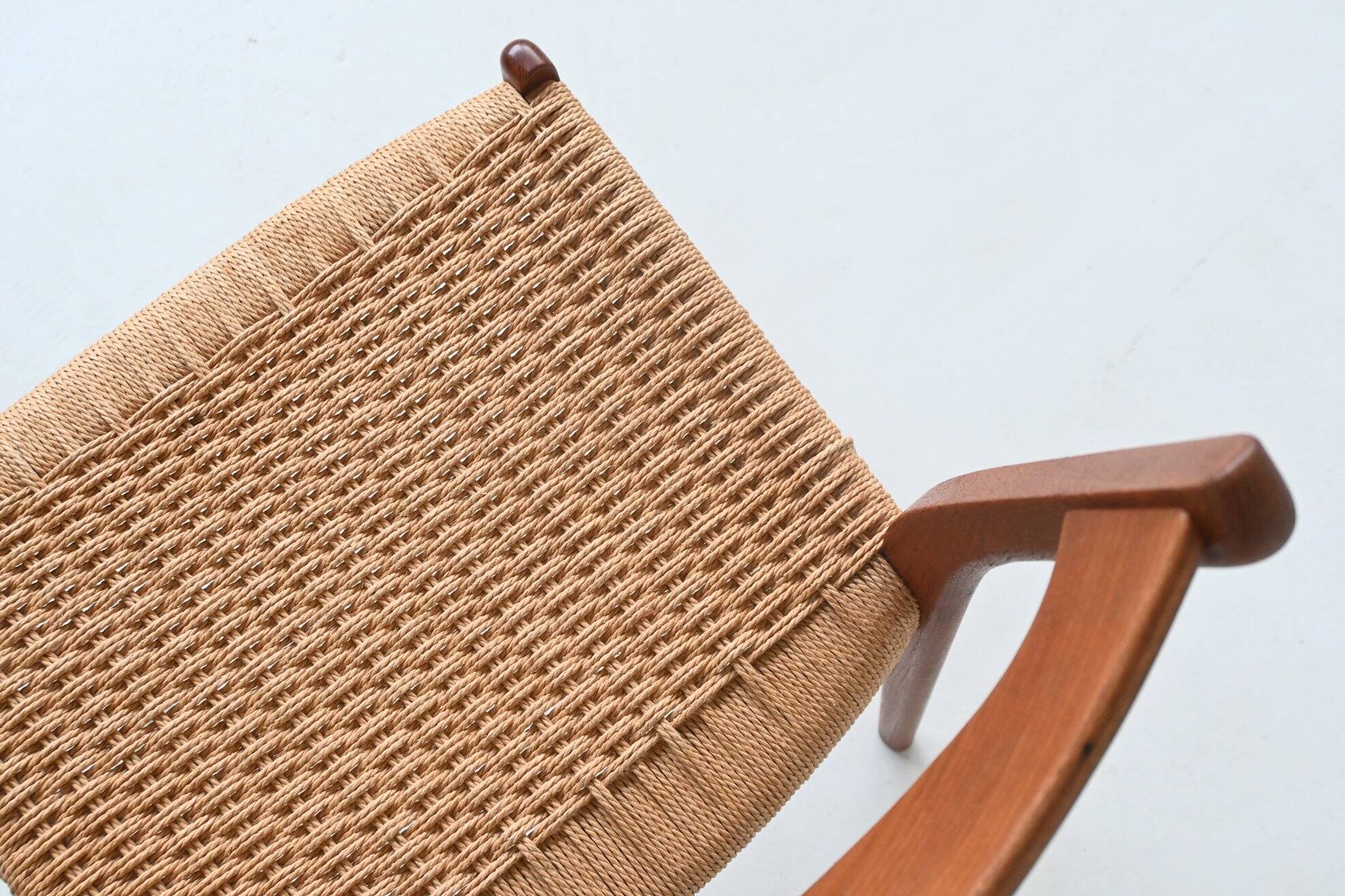 Arne Wahl Iversen set of six dining chairs in teak Glyngore Denmark 1960