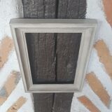 Gray linen patinated rectangular frame