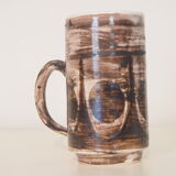 Set of 4 vintage mid century brutalist tea mugs by David Sharp