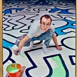 Keith Haring au Palladium - New-York 1985 Photo : Bernard Gotfryd