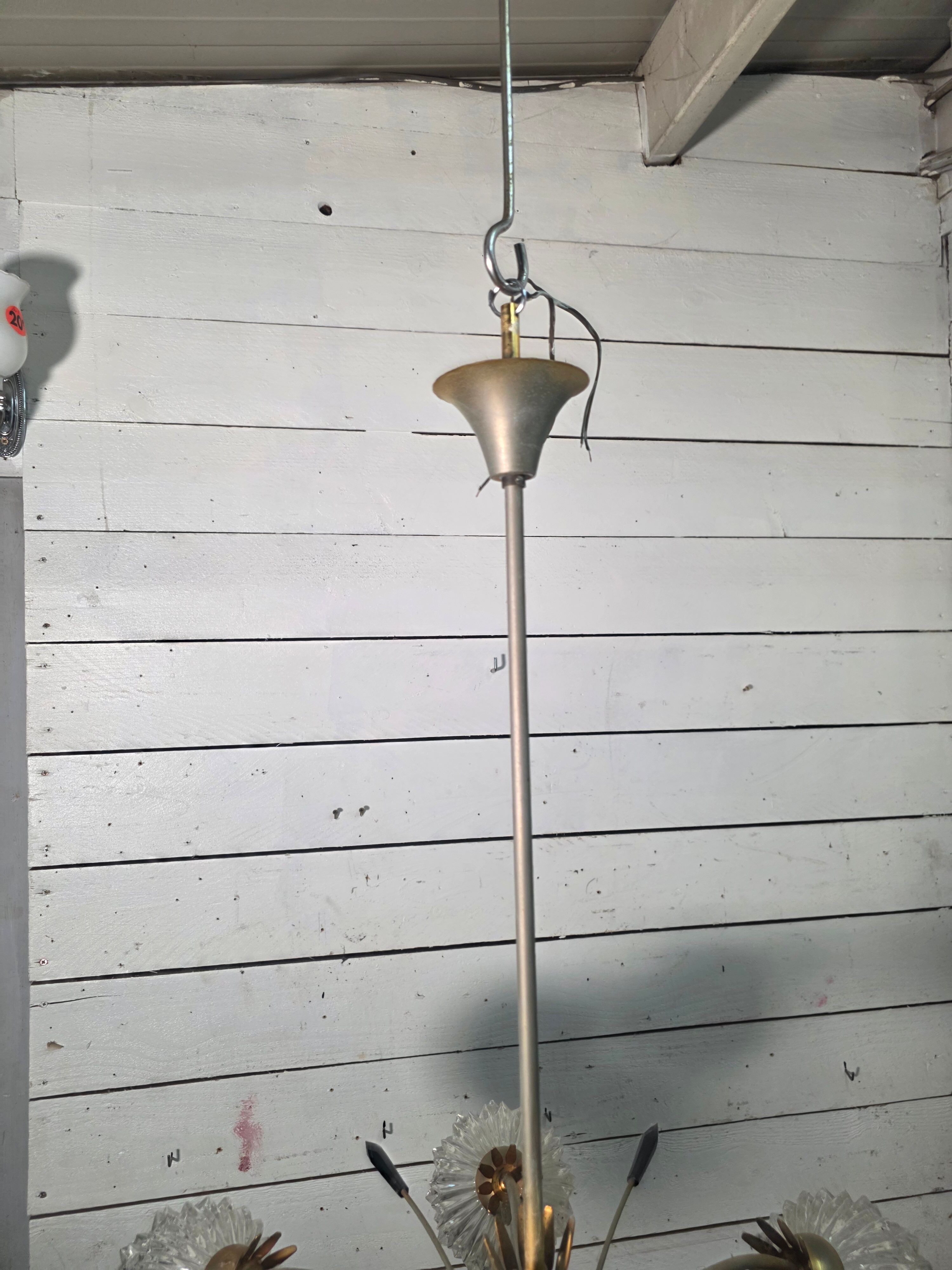 Vintage chandelier with 7 lights from the 60s/70s.