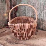 French vintage oval basket