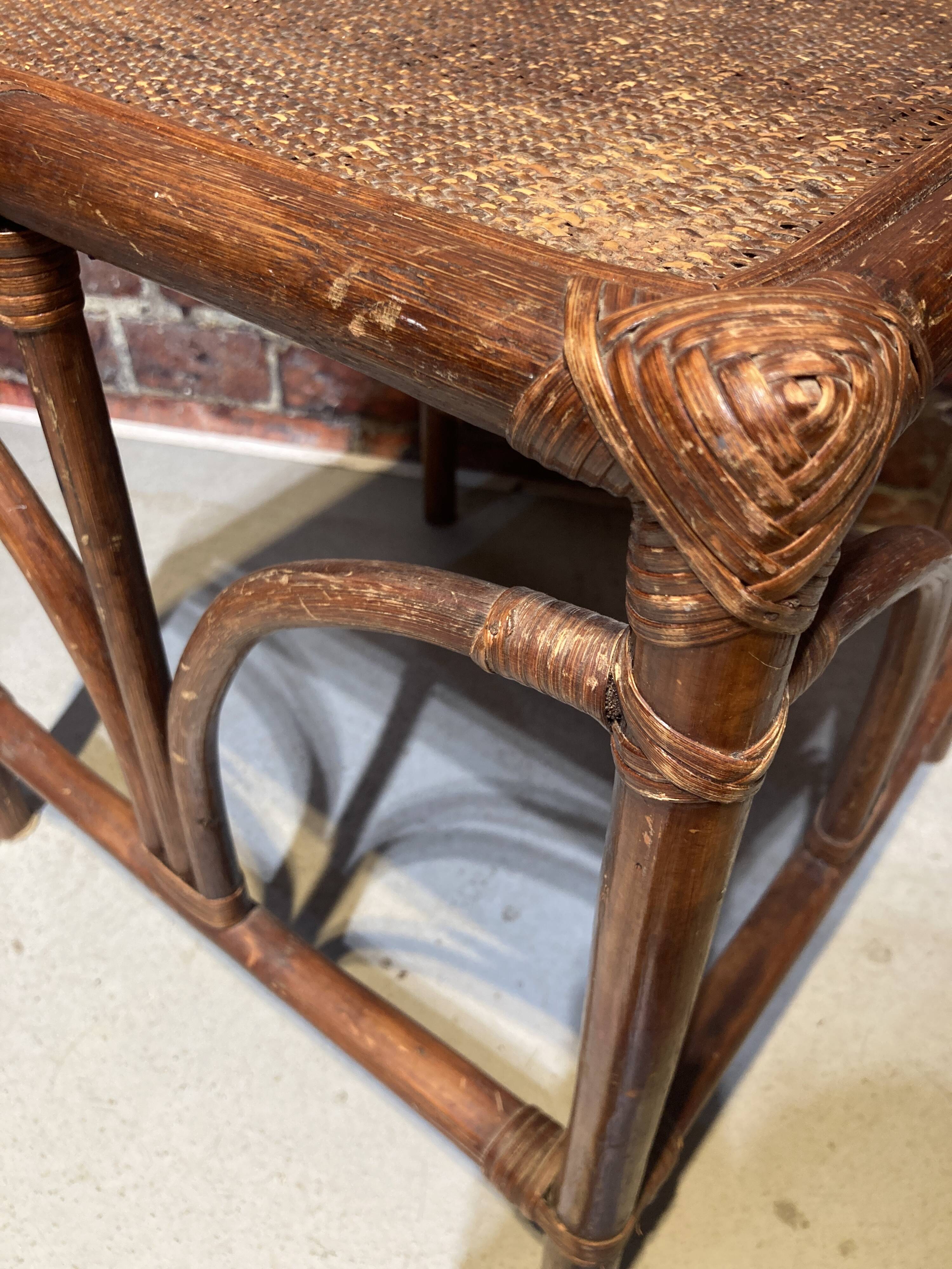 Rattan nesting table