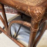 Rattan nesting table