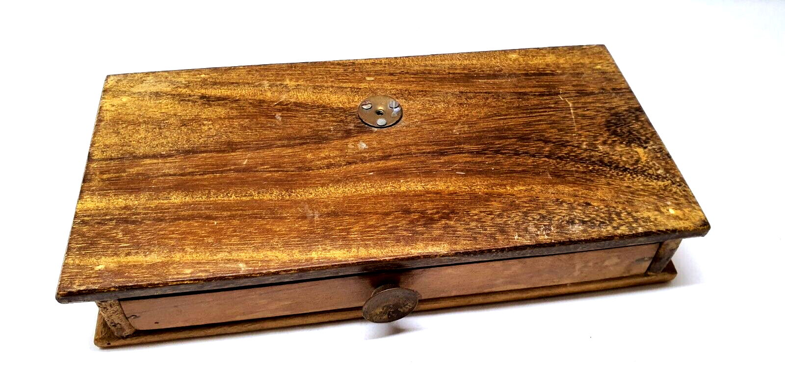 Trebuchet scale complete travel in jeweler box ... Brass wood