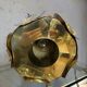 Vintage Brass Pendant Lamp Iridescent Murano Glass