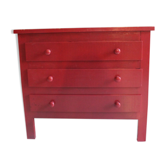 Commode rouge