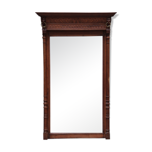 Miroir biseauté style henri II en chêne 95x154cm