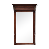 Henry II style bevelled oak mirror 95x154cm
