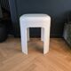 Stool - Vintage white plastic side table