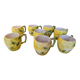Huit mugs en barbotine
