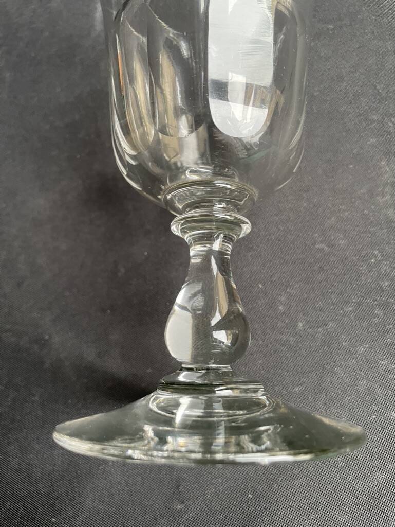6 19th century water glasses – Establishments Legras