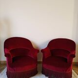 Pair of toadstool armchairs, 1950s