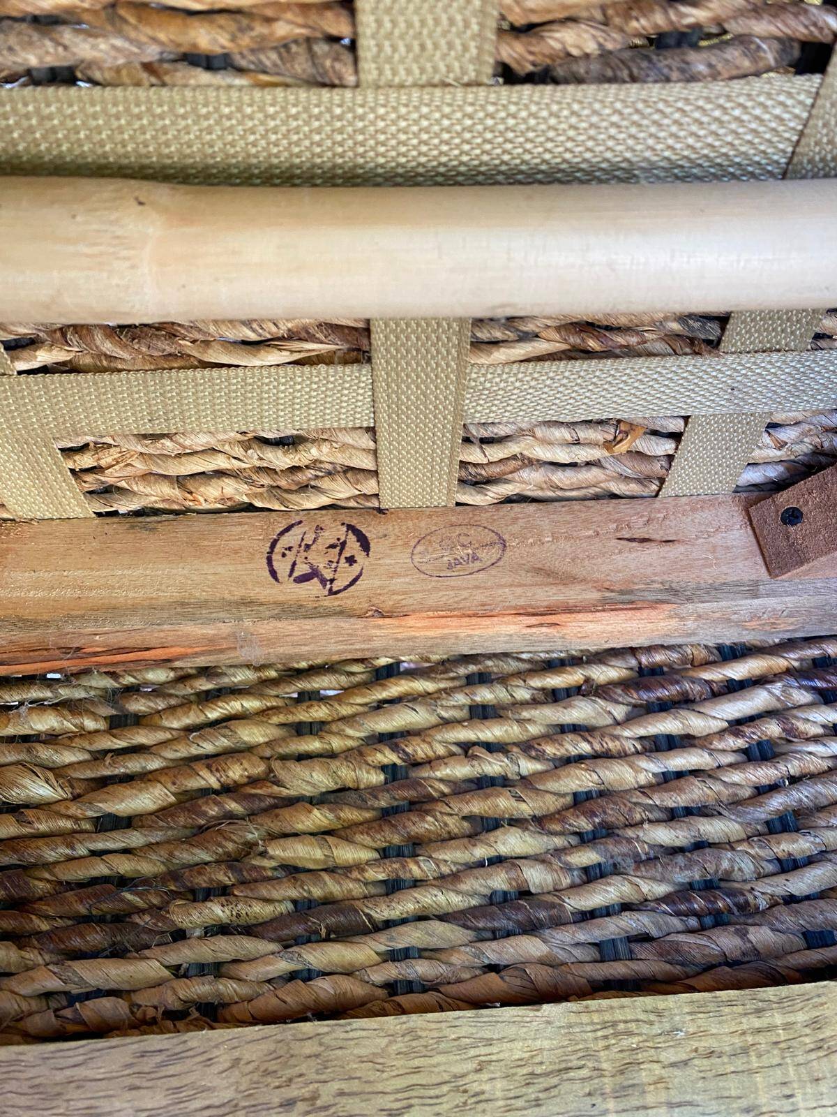 4 chaises de salle à manger en jonc de mer abaca ou bananier