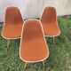 Three DSW chairs by Eames, Vitra edition