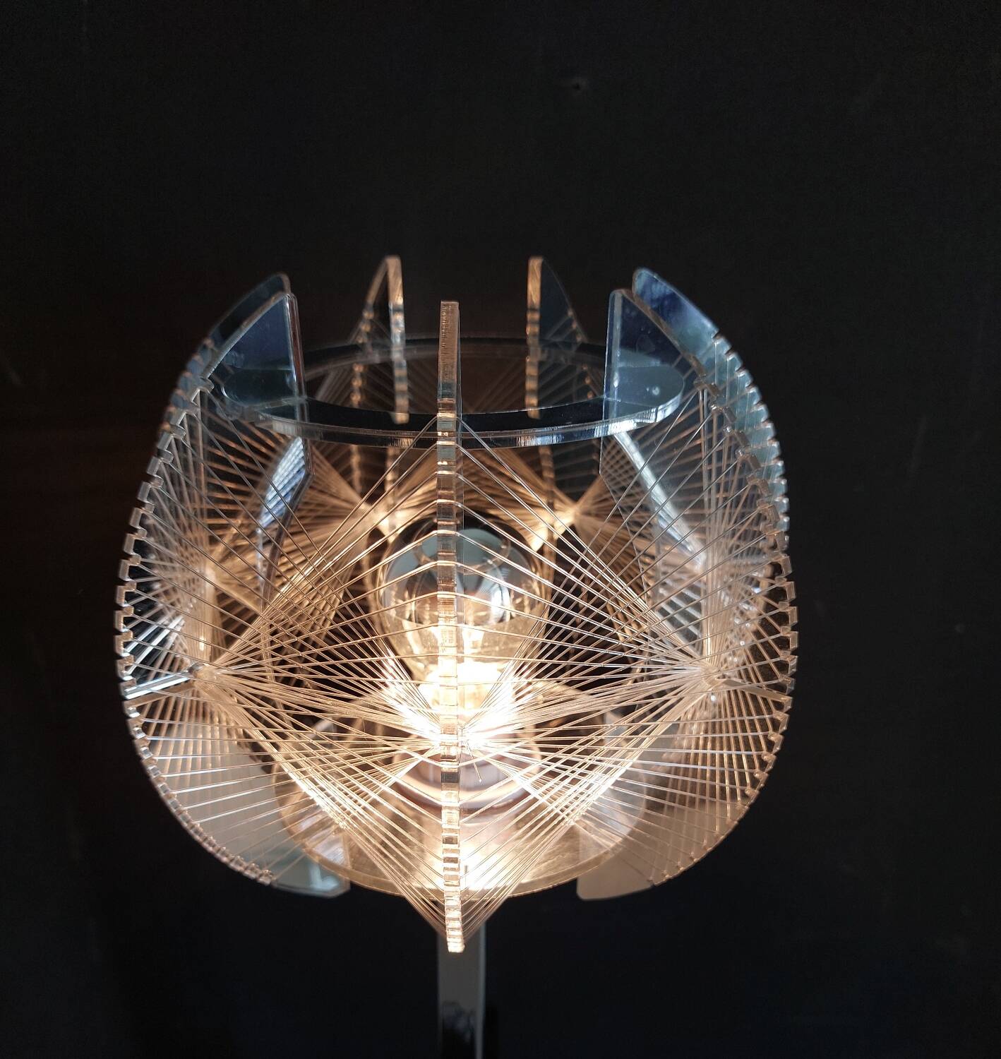 90's wired chrome design lamp