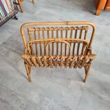Rattan magazine holder