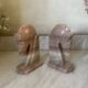 Vintage onyx horse head bookends