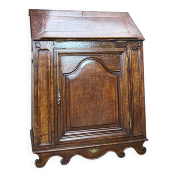 Bureau De Pente En Chêne D’époque Louis XIV XVIII Eme Siècle