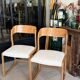 Ancienne paire de chaises Baumann traîneau vintage
