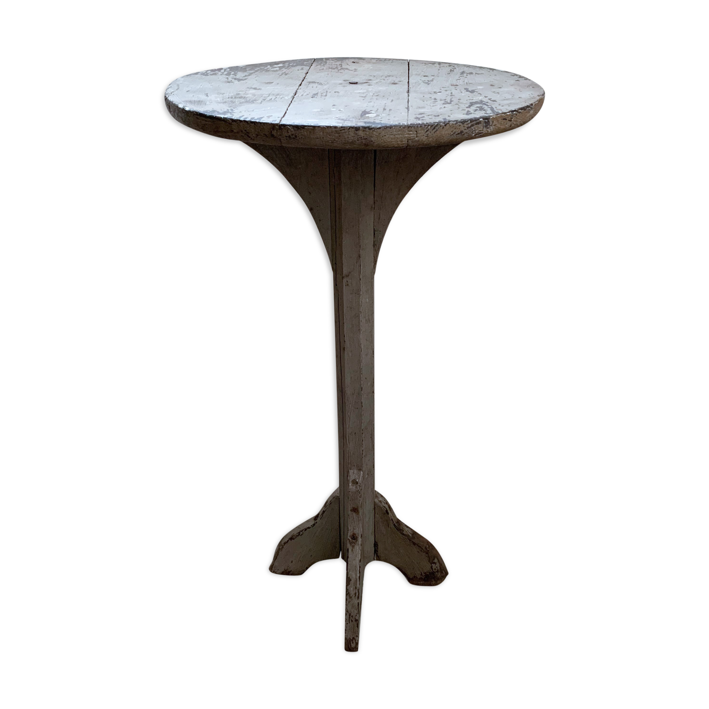 wooden pedestal or primitive winemaker's table