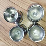 Set of 4 silver-plated egg cups – 1960s