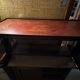 Table basse acajou et cuir  XIX eme