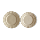 Pair of ivory dishes of Sarreguemines with 30 and 34cm