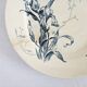 Pair of earthenware dishes from Gien, Iris model, 28 cm