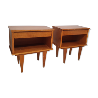 Lot of 2 vintage bedside 70s
