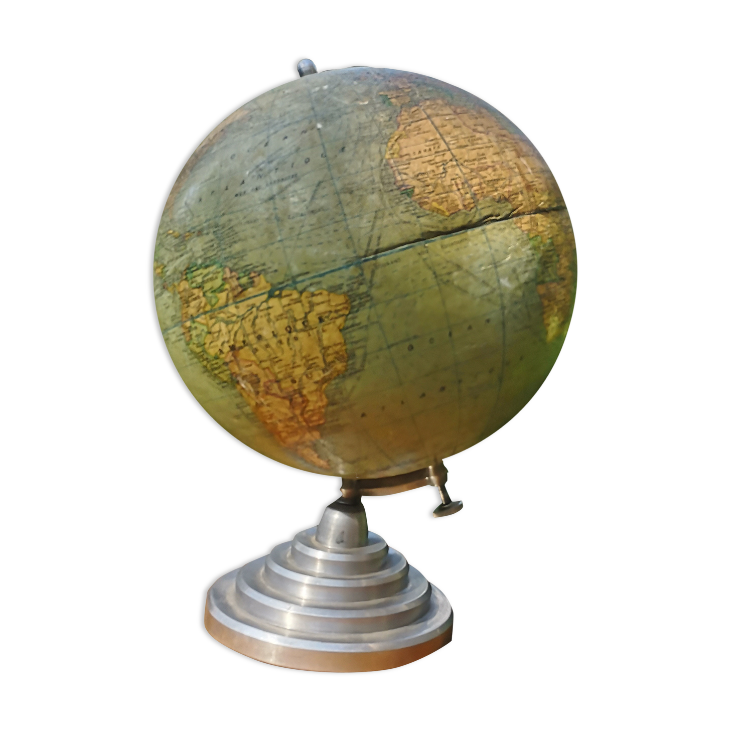 World map, vintage globe