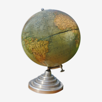 World map, vintage globe