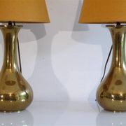 Pair of brass lamps 1960