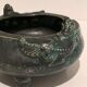 Cendrier en céramique émaillée en forme de brûle-parfum chinois
