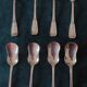 Christofle silver-plated hors d'oeuvre or dessert spoons with Bala hallmark