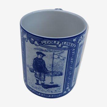 Mug céramique anglaise sur le thème du golf